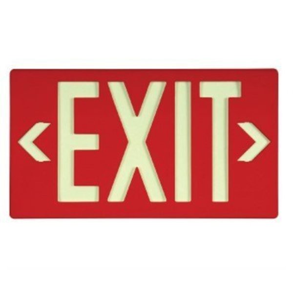 Nmc Globrite Pf100 Exit Sign Red 7052100B